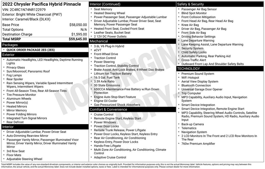 chrysler pacifica hybrid 2022 2C4RC1N74NR122979 image chrysler pacifica hybrid 2022 2C4RC1N74NR122979 image